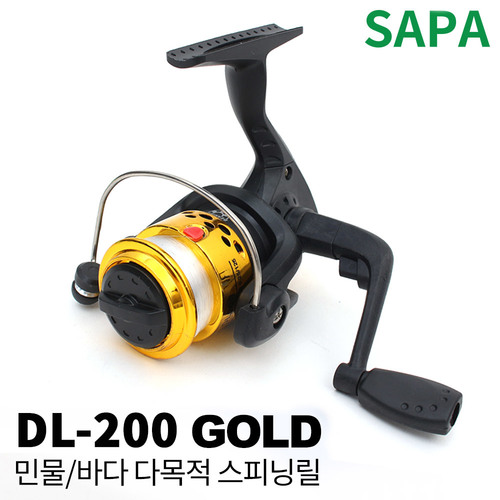 싸파 DL-200 스피닝 릴 골드 민물 바다 선상 낚시 배스